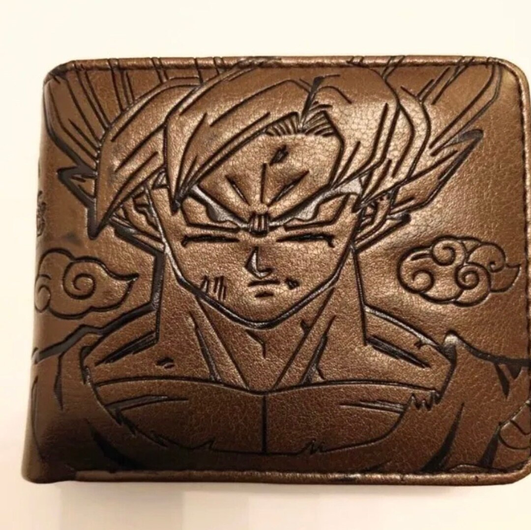 Dragonball Z Goku Wallet PVC Leather Brown Stylish Mens Gift Idea Anime