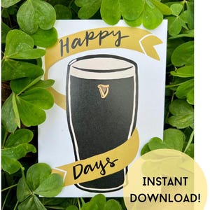 Guinness Beer Greeting Card: Irish Art Print (Digital Download)