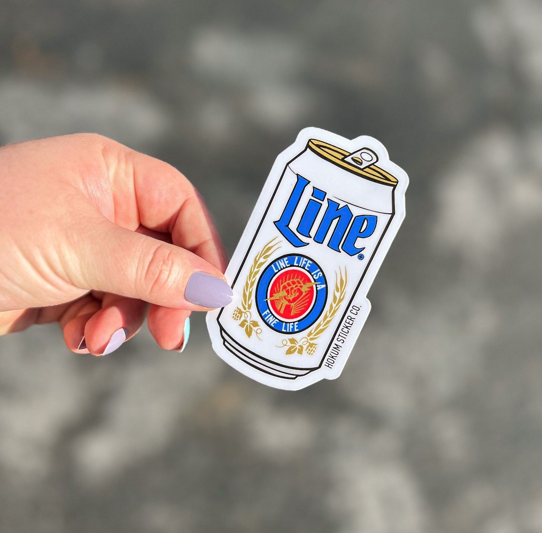 Miller Lite Style line Beer Hard Hat Lineman Sticker - Etsy
