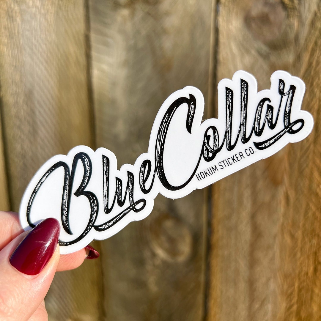 Blue Collar Hard Hat Lineman Sticker - Etsy