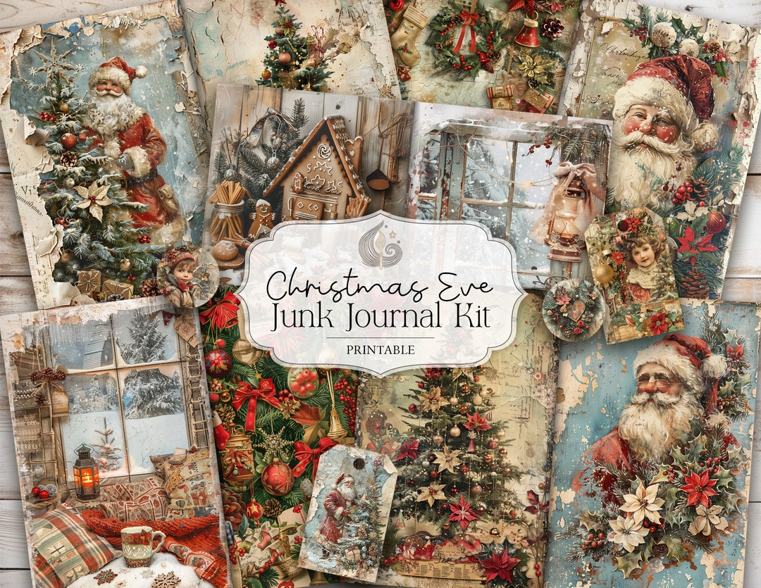 Christmas Junk Journal Kit | Vintage Christmas Ephemera