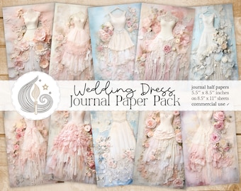 Shabby Chic Wedding Junk Journal Pages: Vintage Floral Ephemera