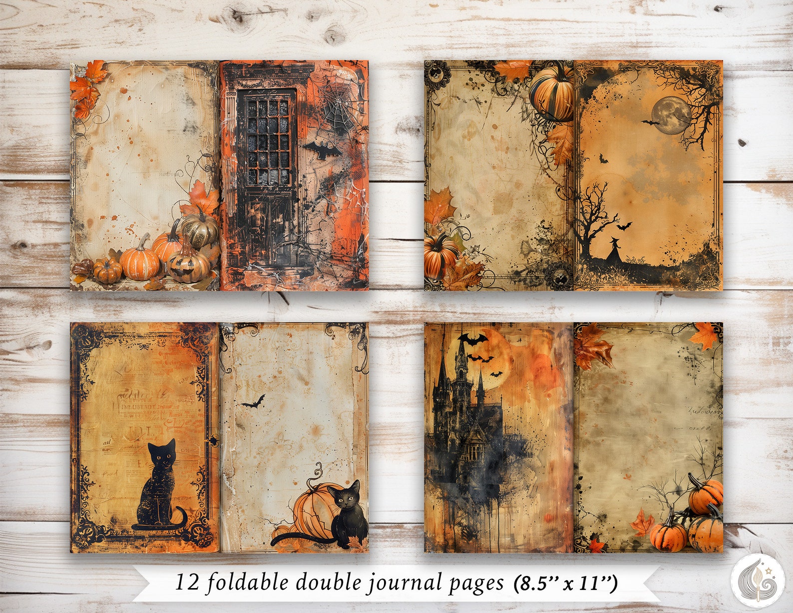 Vintage Halloween Junk Journal Kit: Rustic Spooky Autumn Printable ...