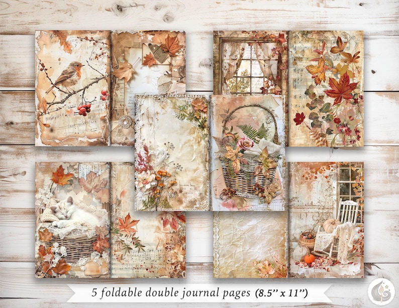 Cozy Autumn Junk Journal Kit: Soft Rustic Fall Printable Pages ...