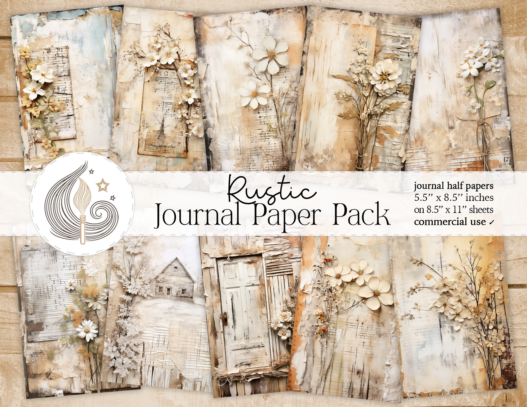 Boho Junk Journal Kit, Bohemian Printable Paper Pack, Vintage, Retro,  Hippie, Gypsy, Ephemera, Scrapbook, Junk Journaling Supplies 
