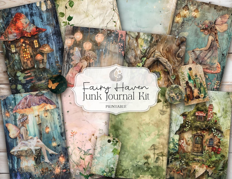 Fairy Haven Junk Journal Kit: Enchanted Forest Printable Pages ...