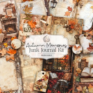 Journal indésirable Souvenirs d'automne | Kit numérique d'album d'automne | Éphémères d'automne | Pages imprimables | Créations en papier | Fournitures de journalisation
