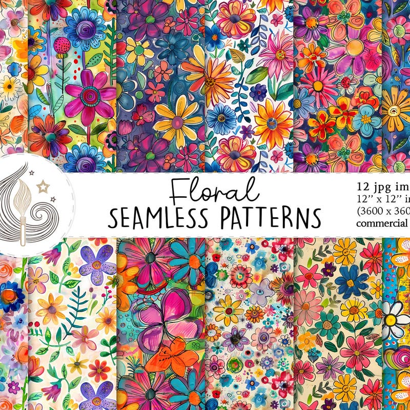 Abstract Flower Patterns - Etsy