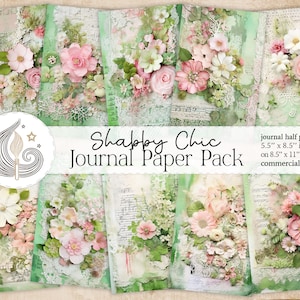 Kit de journal indésirable printemps | shabby chic | Pages de journaux indésirables | Saint-Patrick | Pâques | Papier numérique | Scrapbooking | Fabrication de cartes | Artisanat