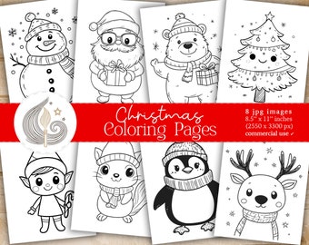 Christmas Coloring Pages: Printable Sheets with Holiday Characters and Winter Designs