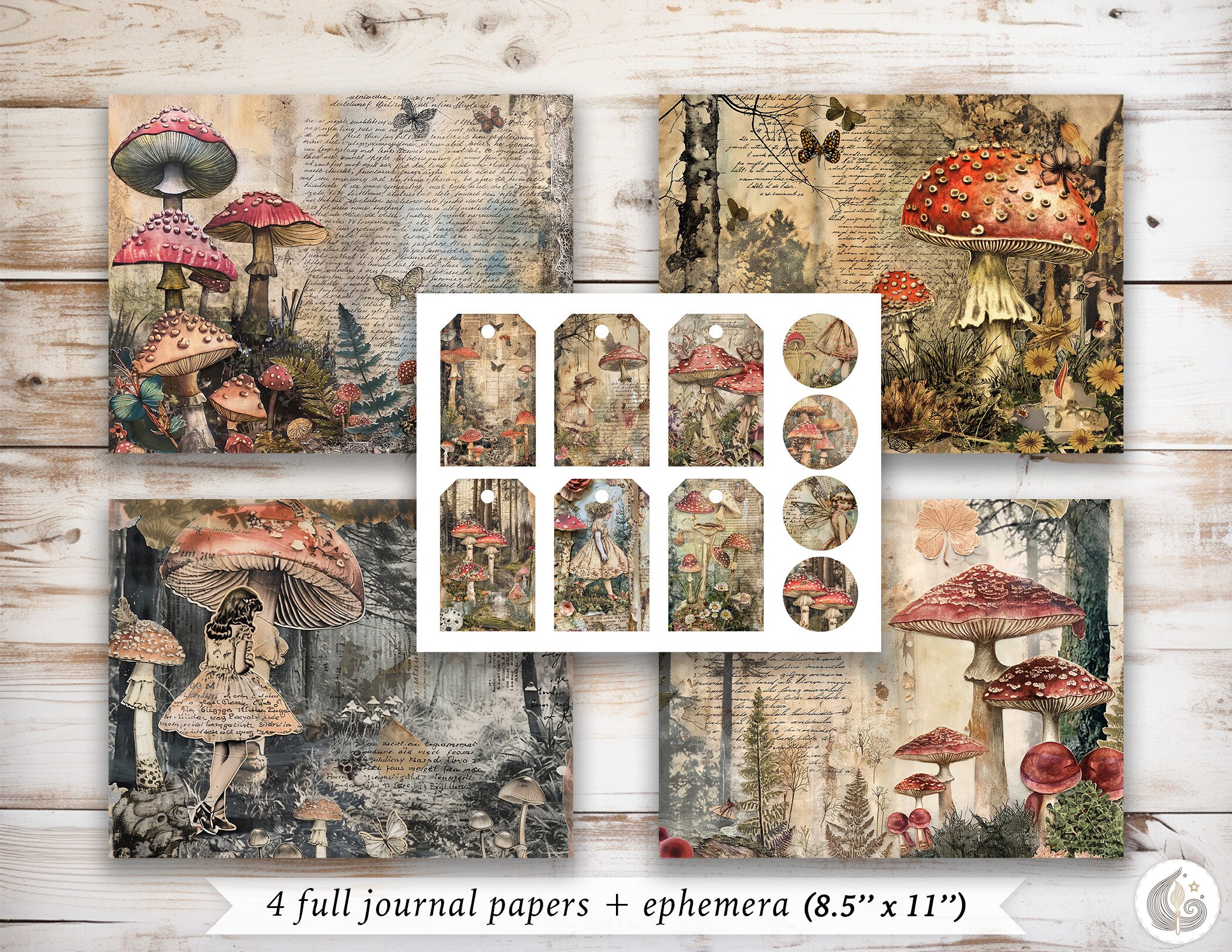 Forest Hideaway Junk Journal Kit: Enchanted Woodland Printable Pages ...