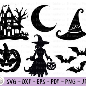 Halloween Svg Bundle | Halloween Svg Cut Files | Instant Download | Svg Files For Cricut | Halloween Vector Silhouettes | Svg Dxf Eps
