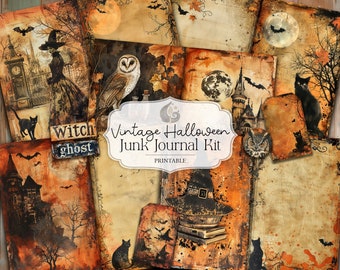 ヴィンテージハロウィンジャンクジャーナルキット | 不気味なデジタル