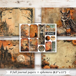 Vintage Halloween Junk Journal Kit: Rustic Spooky Autumn Printable ...