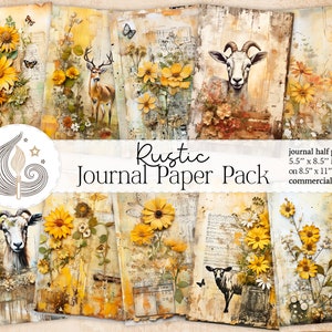 Jornal Lixo | Estilo Rústico | Páginas do jornal do país | Fabricação de cartões | Criação de tags | Pacote de papel | Papel Digital | Álbum de recortes | Floral