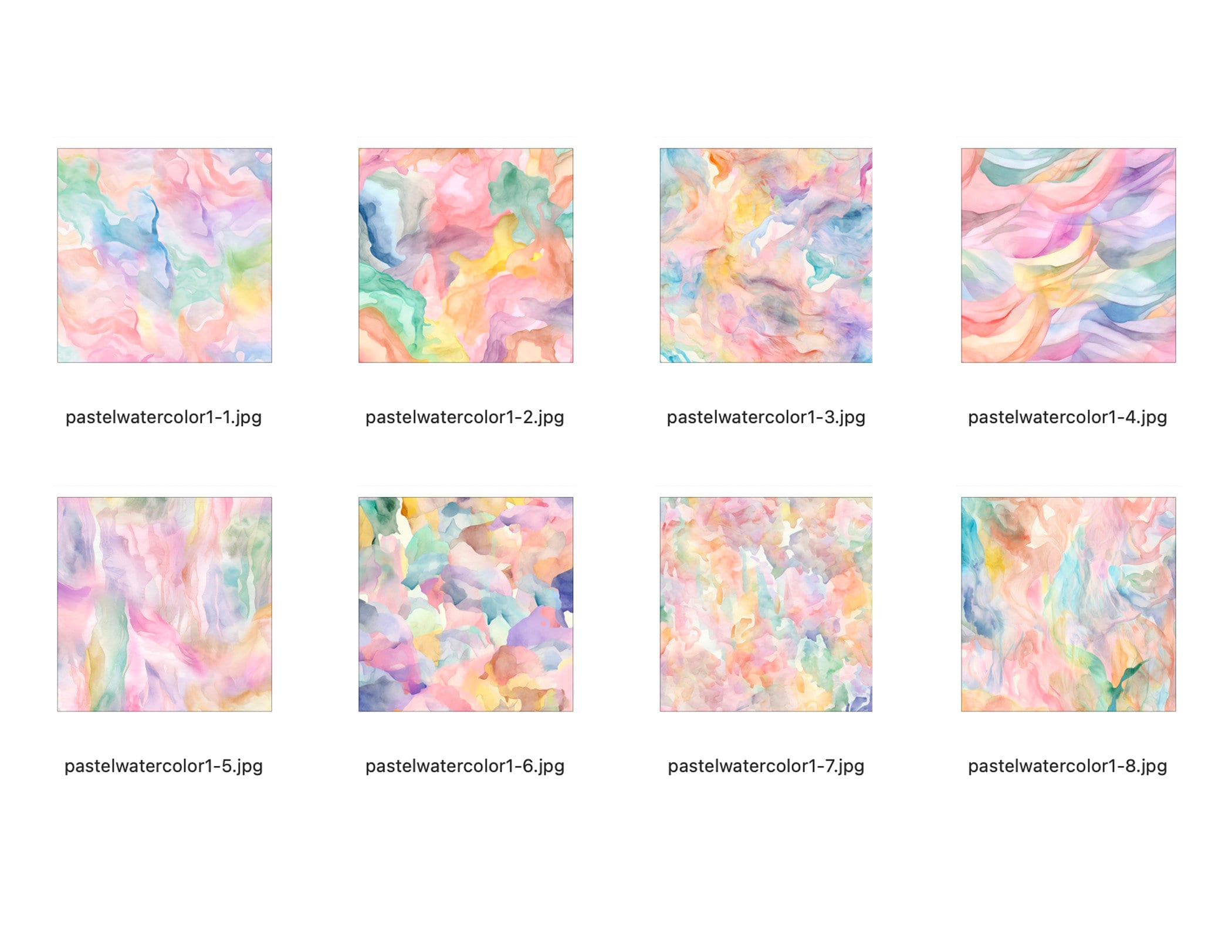 Pastel Watercolor Digital Paper Pack: Soft Abstract Backgrounds in ...