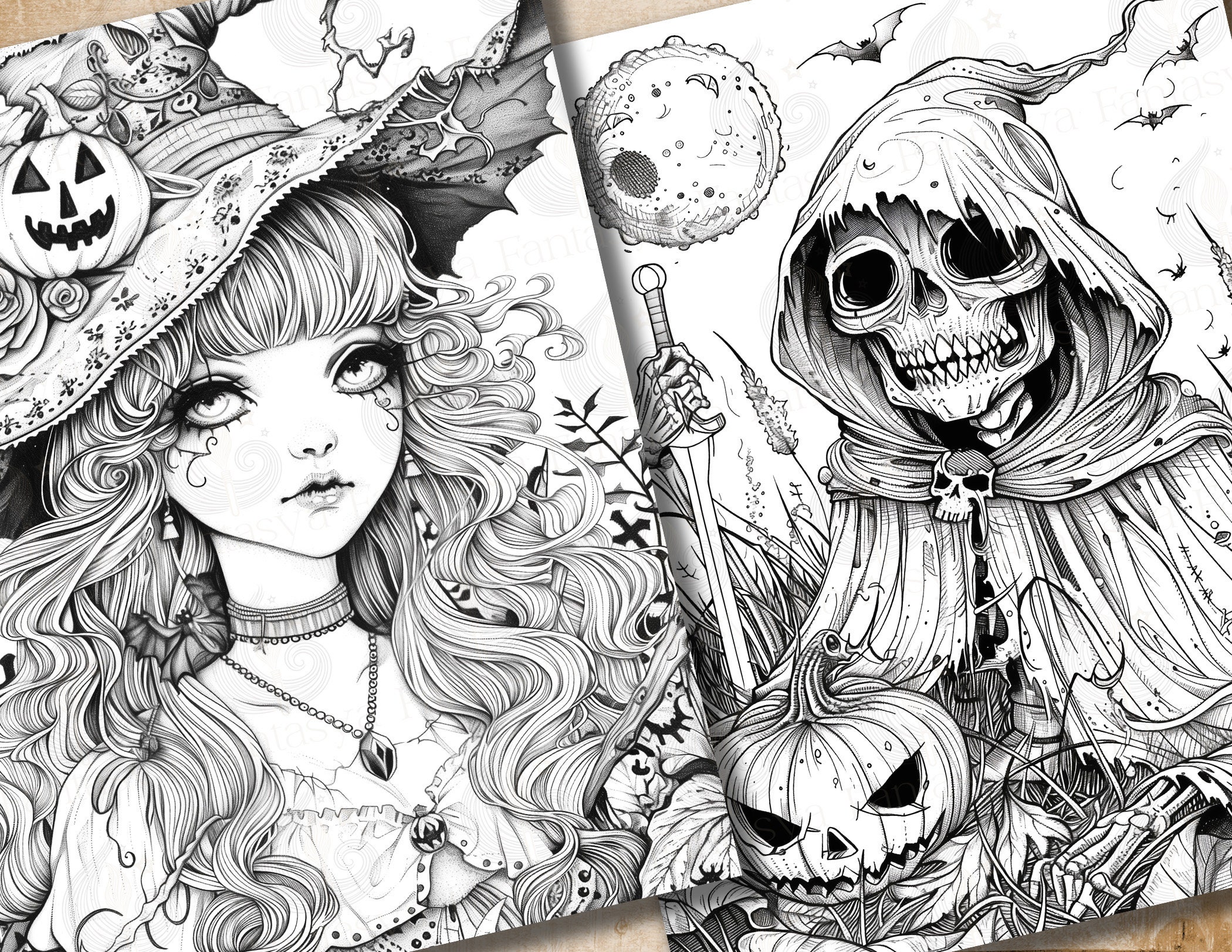 Halloween Coloring Pages: Printable Sheets With Witches, Pumpkins and ...