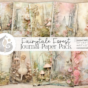 Kit di diario spazzatura della foresta delle fiabe stampabile / Pagine del bosco incantato / Download digitale / Carta effimera delle fate / Scrapbooking
