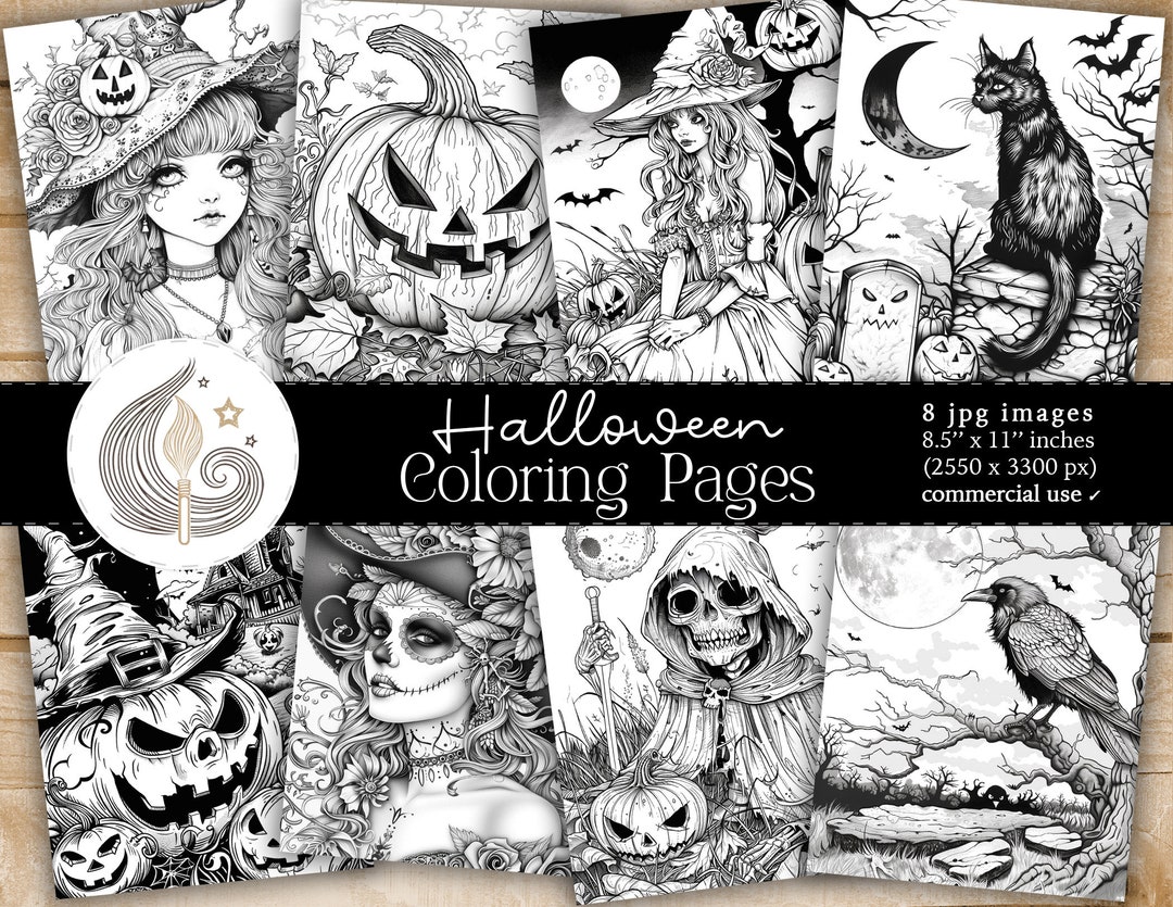 Halloween Coloring Pages | Printable Adult Halloween Activities ...