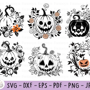 Pumpkin Svg Bundle | Halloween Svg Cut Files | Digital Download | Pumpkin Svg Files For Cricut | Commercial Use | Halloween Decor