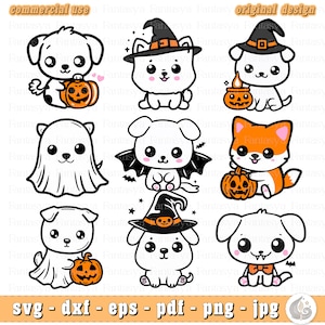 Cute Halloween Dog Svg Bundle | Witch Dog Svg | Halloween Laser Cut Files | Commercial Use | Svg Files For Cricut | Digital Download
