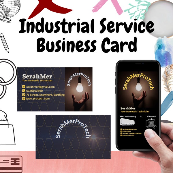 Electrical Business Cards Etsy
