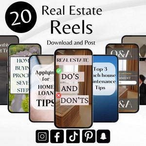 Real Estate Reels Videos, Realtor Social Media, Realtor TikTok Posts, Real Estate Video templates, Real Estate Story, Realtor Marketing