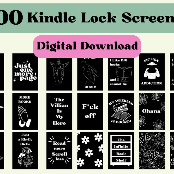 Kindle Lockscreen Paperwhite Lock Screen Screensaver Wallpaper Etsy