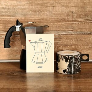 Postcard for coffee lovers | Coffee greeting card | Coffee birthday card | Coffee gift for him and her | Barista | Valentines day card | A6