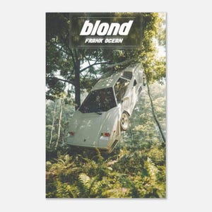 Frank Ocean Blond Album Wandkunst (Weißer Ferrari)