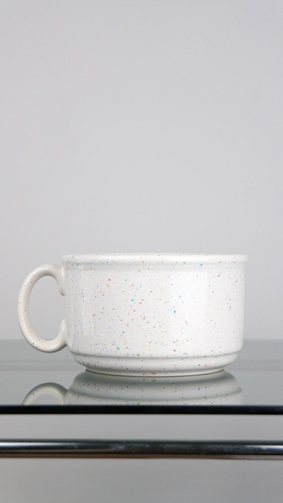 Vintage Hema Confetti Soepkommen Wit en Regenboog Engeland John Tams Banquet Minimalistisch Popart Afkomstig uit de jaren 80 Etsy Nederland