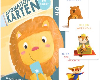 Kwii&Kwii – Affirmationskarten für Kinder – Ab 3 Jahre – Mit Pädagogen entwickelt - 40 Achtsamkeitskarten + Übungen – Mutmachkarten - unisex