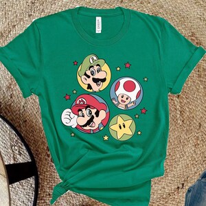 Super Mario Shirt, Mario And Friends Shirt, Luigi Shirt, Super Mario Character Shirt, Mario Characters, Nintendo Princess Tee,Princess Peach