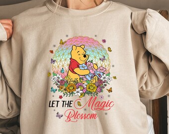 Winnie The Pooh Sweatshirt,Winnie The Pooh Character Sweatshirt, Disney Epcot Shirt, Winnie The Pooh,Pooh and Friends Shirt,Disney Shirt