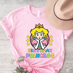 Princess Peach Birthday Shirt, Princess Peach Shirt, Princess Peach Nintento World Mario Shirt,Super Mario Family Shirt,Mario Princess Shirt