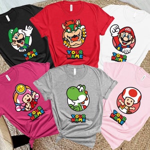 Super Mario Personalized Shirt, Princess Peach Shirt, Super Mario Friends Shirt, Mario Nintendo Shirt, Bowser Shirt, Mario Princess Shirt