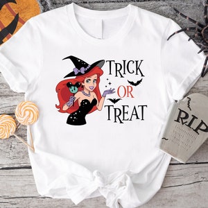 Treat or Trick Shirt, Disney Princess Halloween Shirt,Halloween Princess Shirt, Disney Halloween Shirt, Disneyworld Shirt, Ariel Shirt