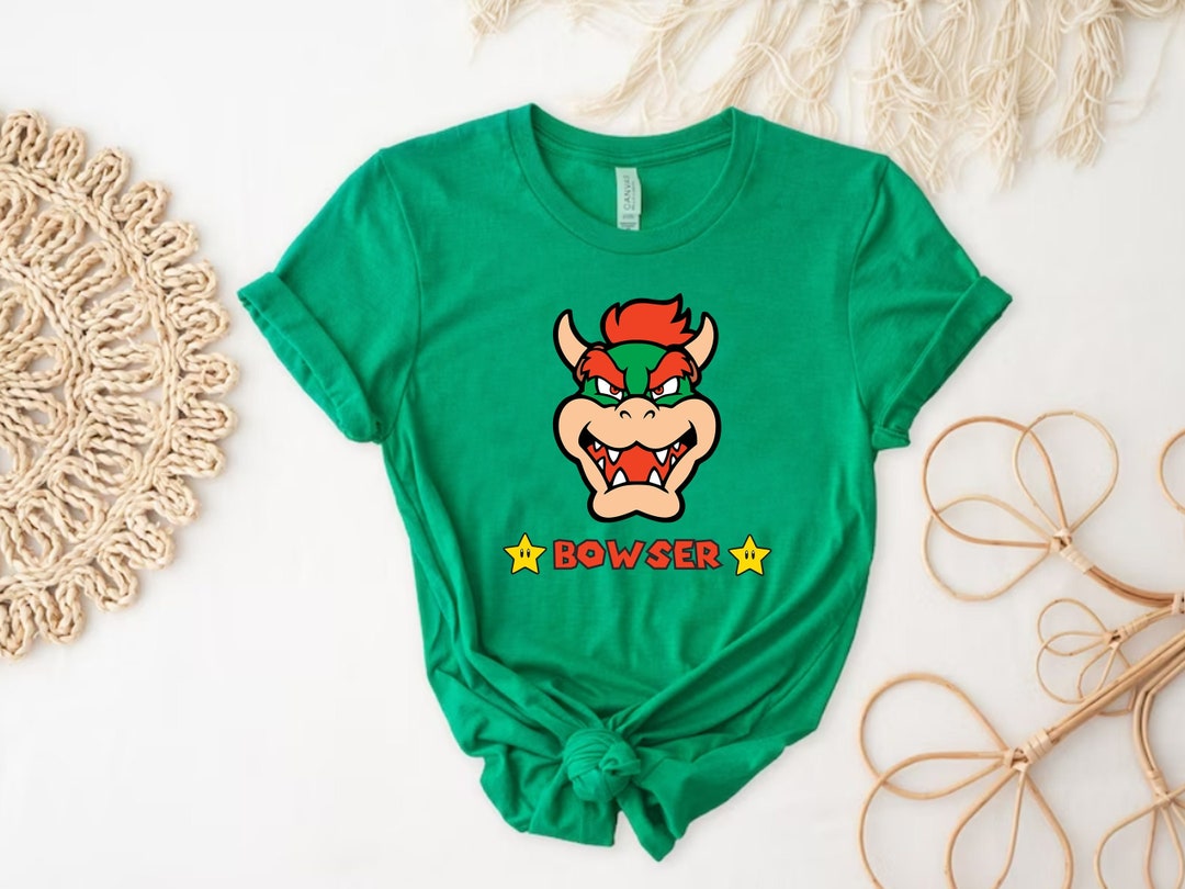 Nintento Bowser Shirt Bowser Head Shirt Super Mario Tee - Etsy