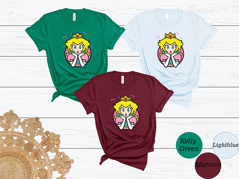 Princess Peach Shirt, Princess Peach Nintento World Shirt, Super Mario