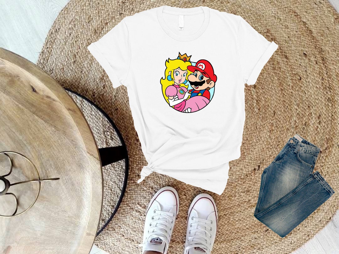 Super Mario and Princess Peach Shirt Super Mario Nintento - Etsy