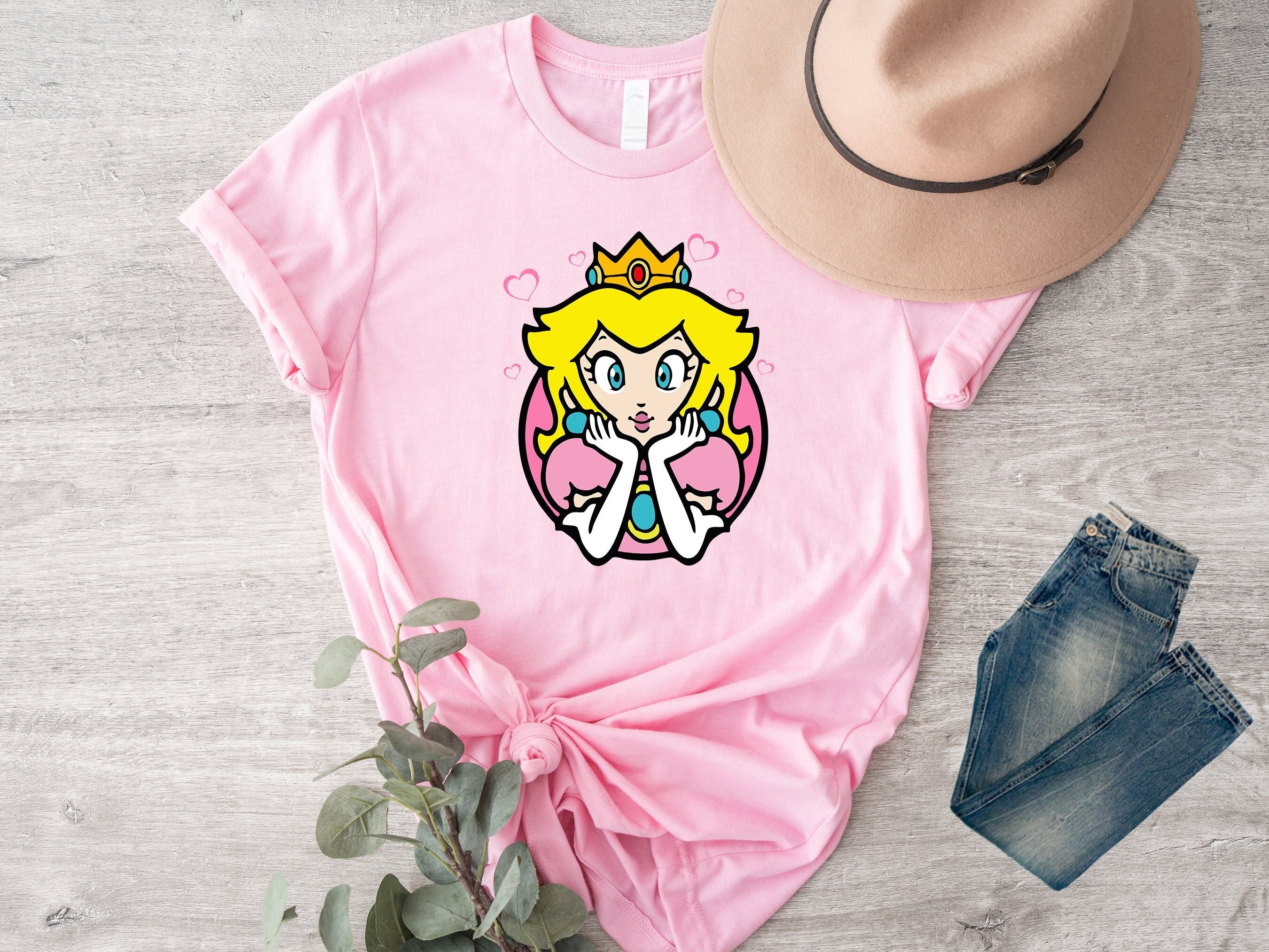 Princess Peach Shirt, Princess Peach Nintento World Shirt, Super Mario Couples Tshirt, Princess Peach Shirt, Princess Peach, Gift For Her