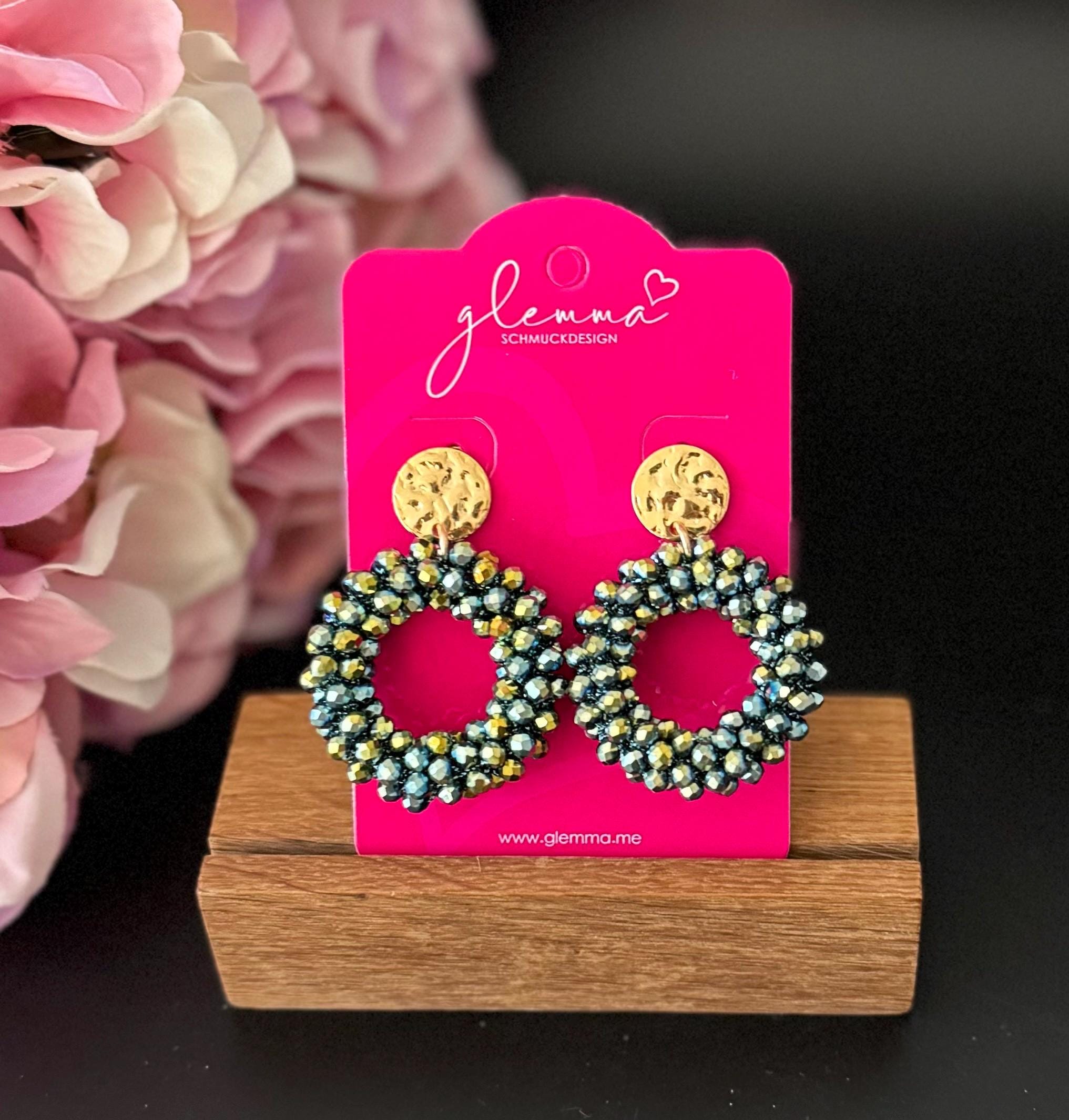 Boucles D'oreilles "Joyeux Nouvel An 2026" - En Acrylique Et Métal Doré - Cadeau Fête, Saint-Sylvestre - Pour Femmes Et Filles - Légères Et Confortables