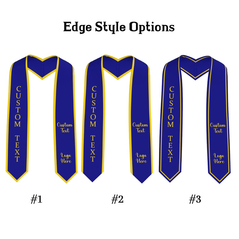 Custom Graduation Stoles, Personalized School Logo Grad Stole, Customized Name Text College Sashes, 2024 Graduation Gift, Grad Gifts Idea image 4