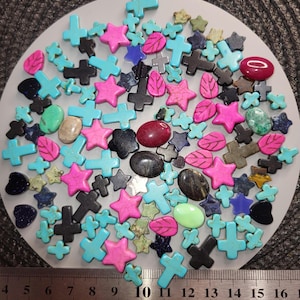 Grand Lot Perles en Pierres Multi-Formes
