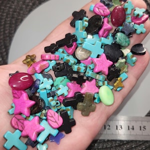 Grand Lot Perles en Pierres Multi-Formes