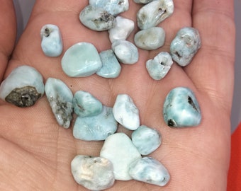 Lot de Perles Naturelles de Larimar Briolette