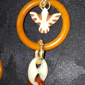 Long necklace necklace 110cm Bakelite Butterscotch Vintage style image 6