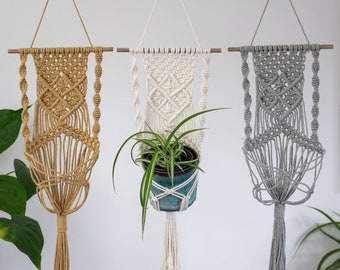 Macrame Wall Plant Hanger | Macrame Wall Hanging | Plant Pot Holder | Macrame Home Decor | Boho Plant Hanger | Natural Suistainable Decor