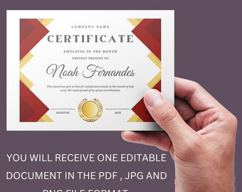 Editable Certificate of Appreciation Template, Printable Certificate of Appreciation, Easy To Edit with Canva