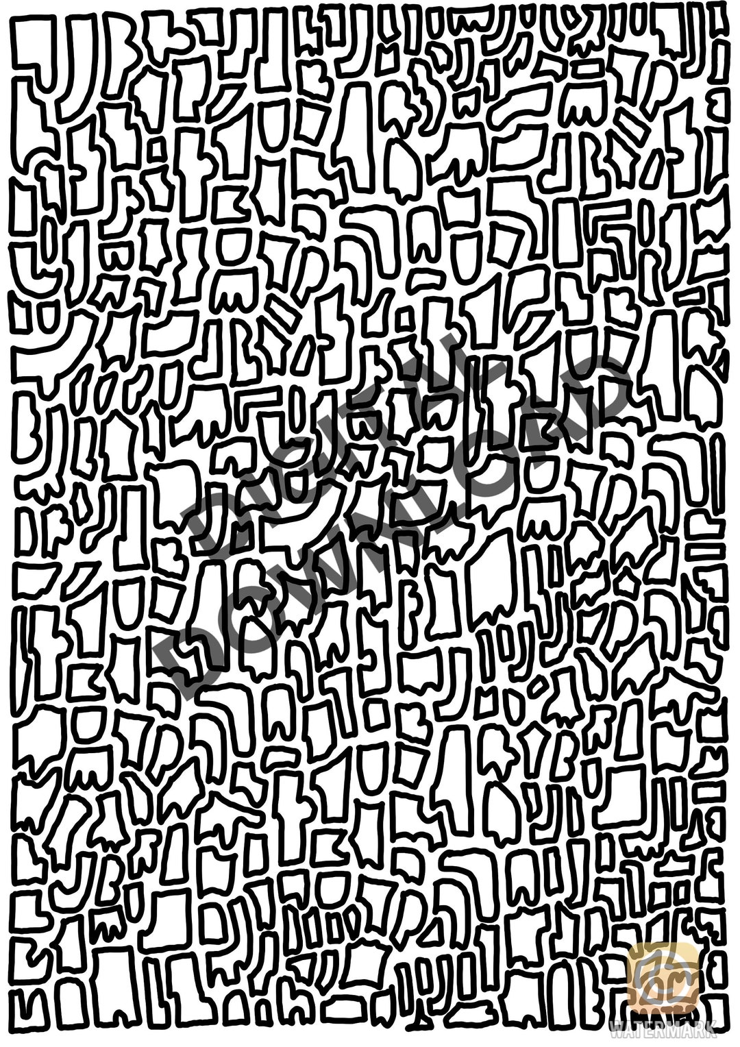 Digital Download Pattern for Colouring In - Etsy Canada